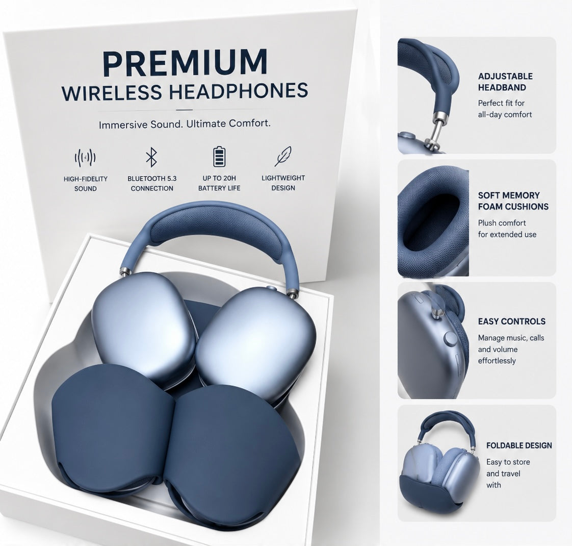 Premium Wireless Headphones Bluetooth 5.3